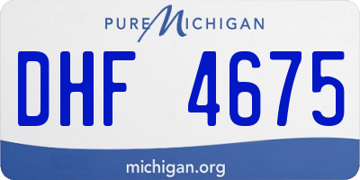 MI license plate DHF4675