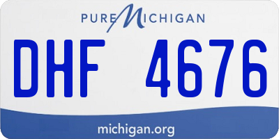 MI license plate DHF4676