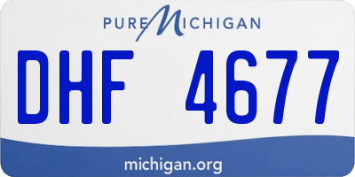 MI license plate DHF4677