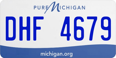 MI license plate DHF4679