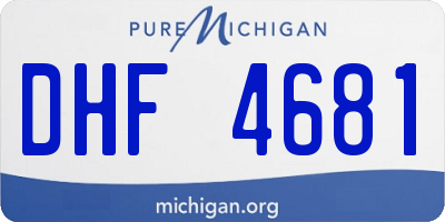 MI license plate DHF4681