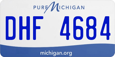 MI license plate DHF4684