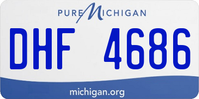 MI license plate DHF4686