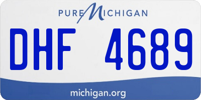 MI license plate DHF4689
