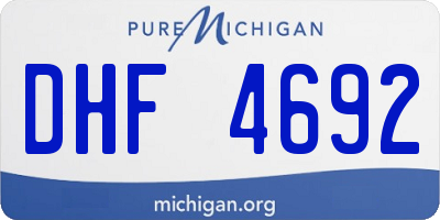 MI license plate DHF4692