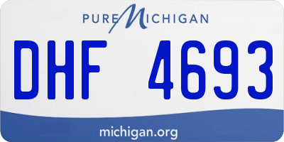 MI license plate DHF4693