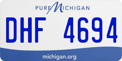 MI license plate DHF4694