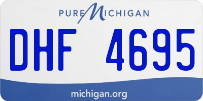 MI license plate DHF4695