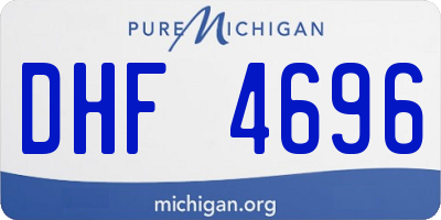 MI license plate DHF4696