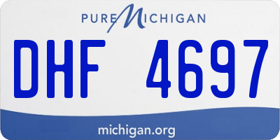 MI license plate DHF4697