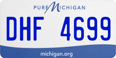 MI license plate DHF4699