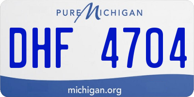 MI license plate DHF4704