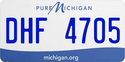 MI license plate DHF4705