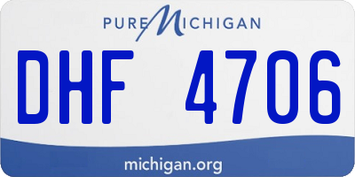 MI license plate DHF4706