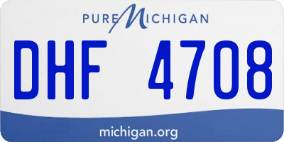 MI license plate DHF4708