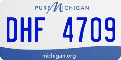 MI license plate DHF4709