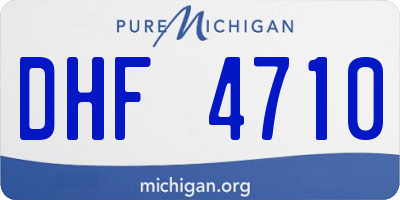 MI license plate DHF4710