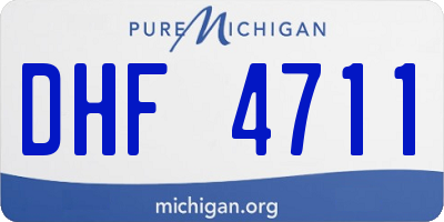 MI license plate DHF4711