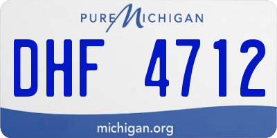 MI license plate DHF4712