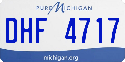 MI license plate DHF4717