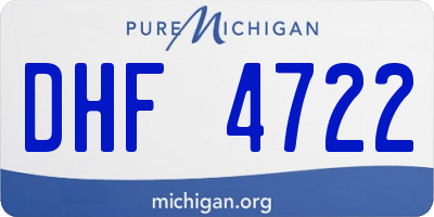 MI license plate DHF4722