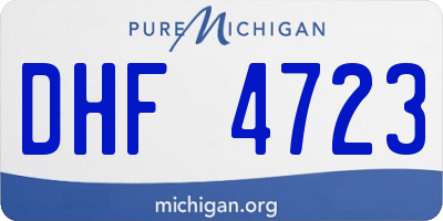 MI license plate DHF4723
