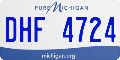 MI license plate DHF4724