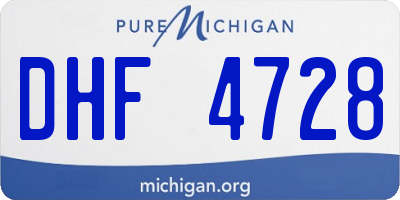 MI license plate DHF4728