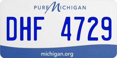 MI license plate DHF4729