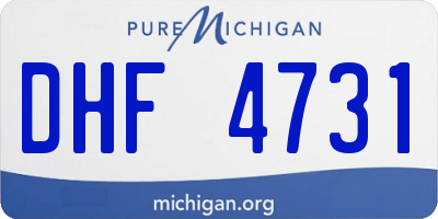MI license plate DHF4731