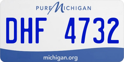MI license plate DHF4732