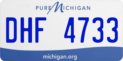 MI license plate DHF4733