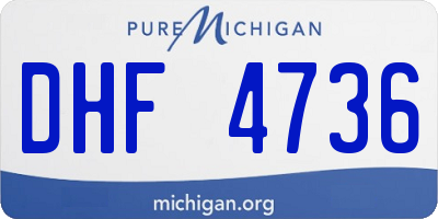 MI license plate DHF4736