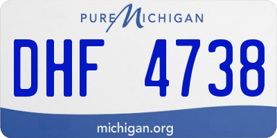 MI license plate DHF4738