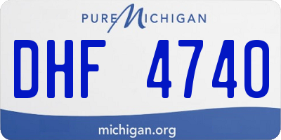 MI license plate DHF4740