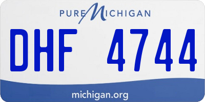 MI license plate DHF4744