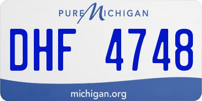 MI license plate DHF4748
