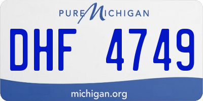 MI license plate DHF4749