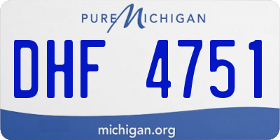 MI license plate DHF4751
