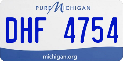 MI license plate DHF4754