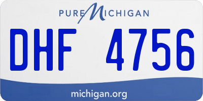 MI license plate DHF4756