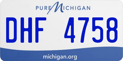 MI license plate DHF4758