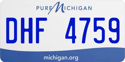 MI license plate DHF4759