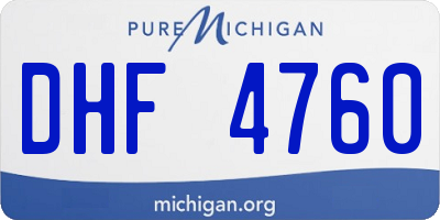 MI license plate DHF4760
