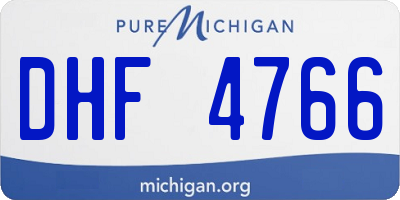 MI license plate DHF4766