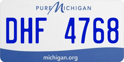 MI license plate DHF4768