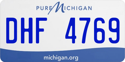 MI license plate DHF4769