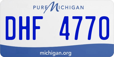 MI license plate DHF4770