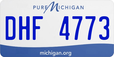 MI license plate DHF4773