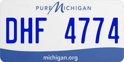 MI license plate DHF4774